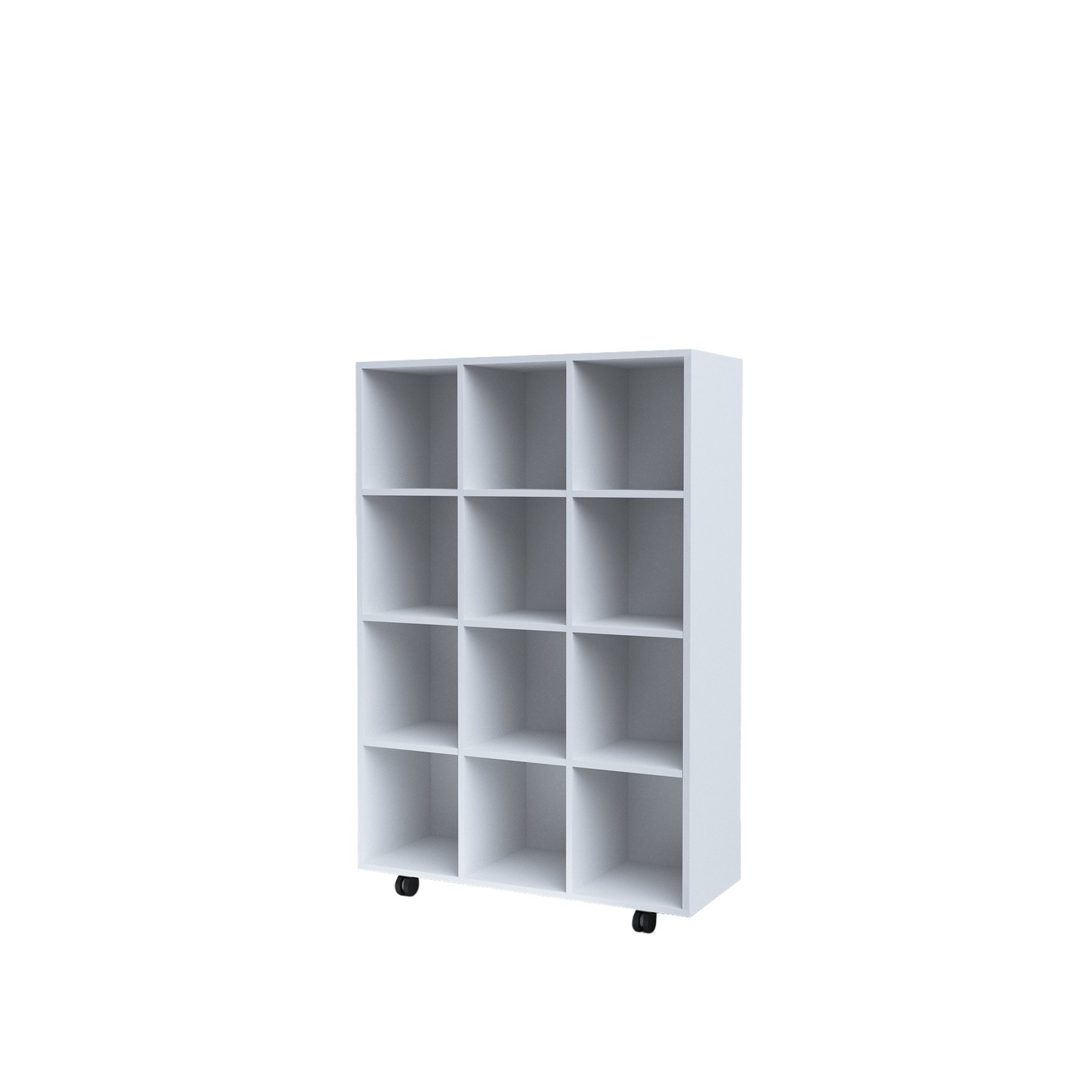 Шкаф RFG, с 12 клетки, с колелца, 1040 х 400 х 1500 mm, ПДЧ, бял