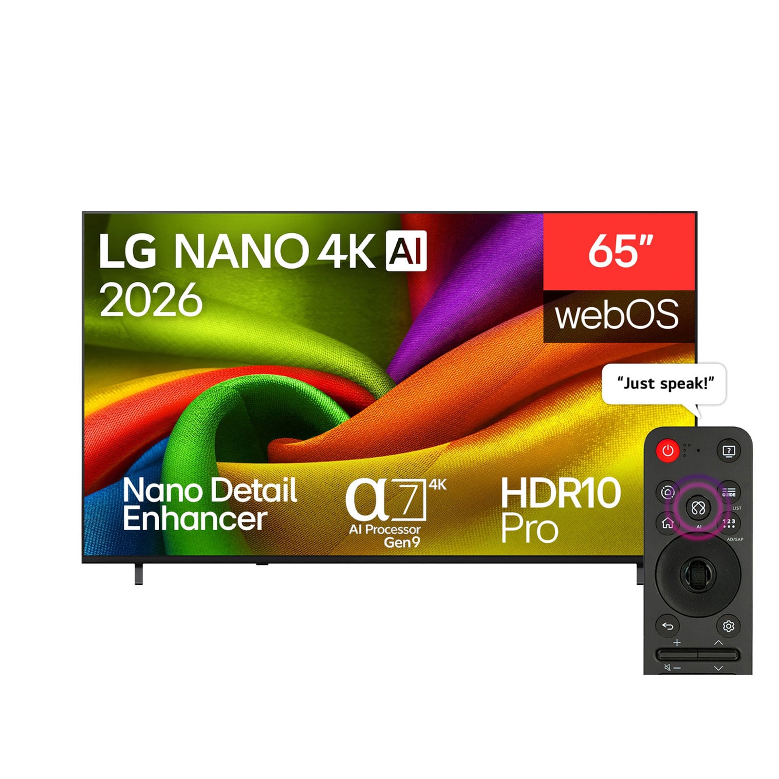 Смарт телевизор LG 65NU85CB6LA, 65'', Ultra HD DLED, HDR10, 60 Hz, HDMI, USB, webOS
