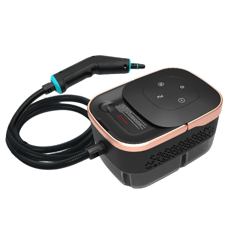 Парочистачка Oliver Voltz OV51002B, 1500W, 4 бара, 1.25 л, 6 степени, Дезинфекция, Аксесоари, Черен/Розово Злато