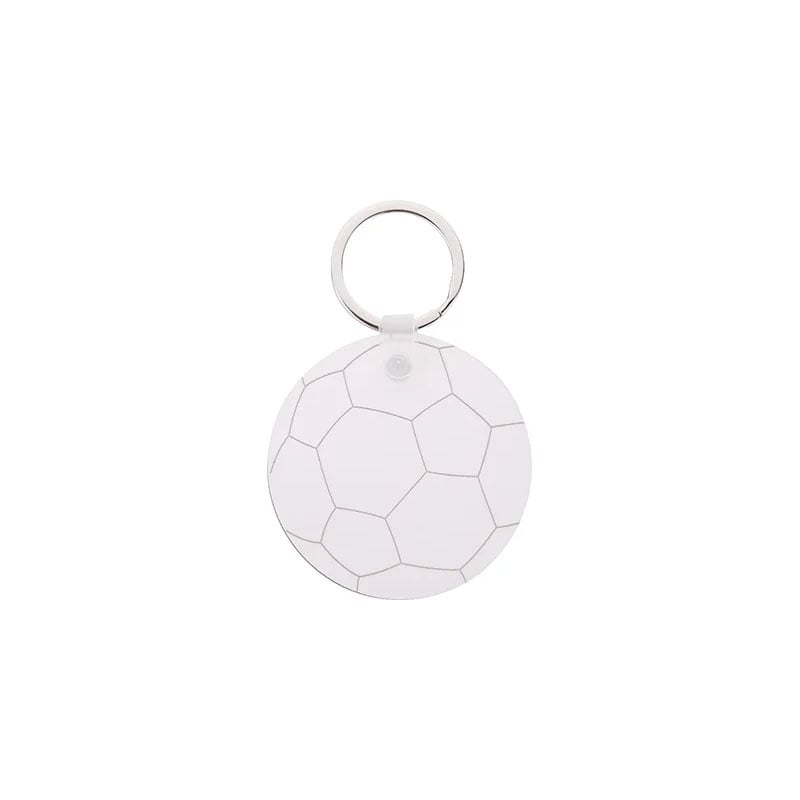 BESTSUB Ключодържател Футболна топка, фазер, диаметър 5.5 cm, бял