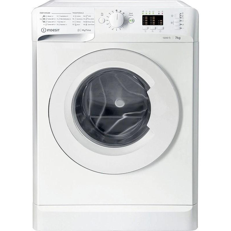 Пералня Indesit MTWA 71252 W EE , 1200 об./мин., 7.00 kg, E , Бял