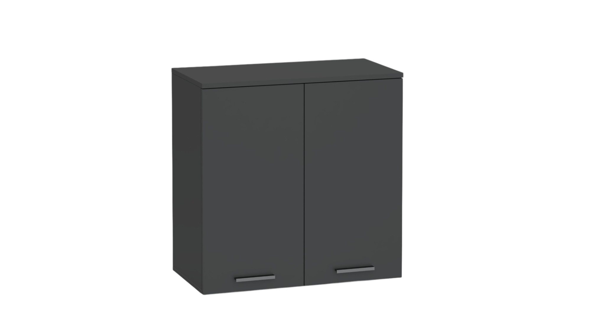Шкаф RFG Boxi, двоен, с две врати, горен, 720 х 370 х 721 mm, ПДЧ, черен