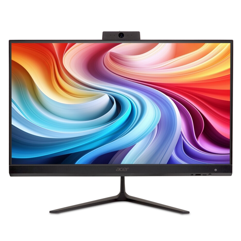 Acer Aspire C27-B, 27'' FHD IPS AiO 120Hz, Intel Core i7-1355U (up to 5.00GHz, 12MB), 32GB DDR4 (2x16GB), 1024GB SSD, no DVD, Intel Iris Xe, HDMI, USB 3.2, USB 2.0, Type- C, RJ-45, WiFi 6 & BT 5.0, Glan,Tilt, Cam+mic, KBD& Mouse Wireless, NO OS, Black