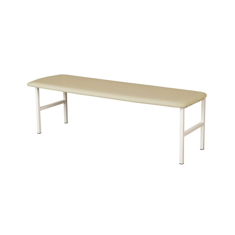 Пейка, без облегалка, екокожа, метална основа, до 180 kg, 1500 х 450 х 450 mm, слонова кост, бели крака