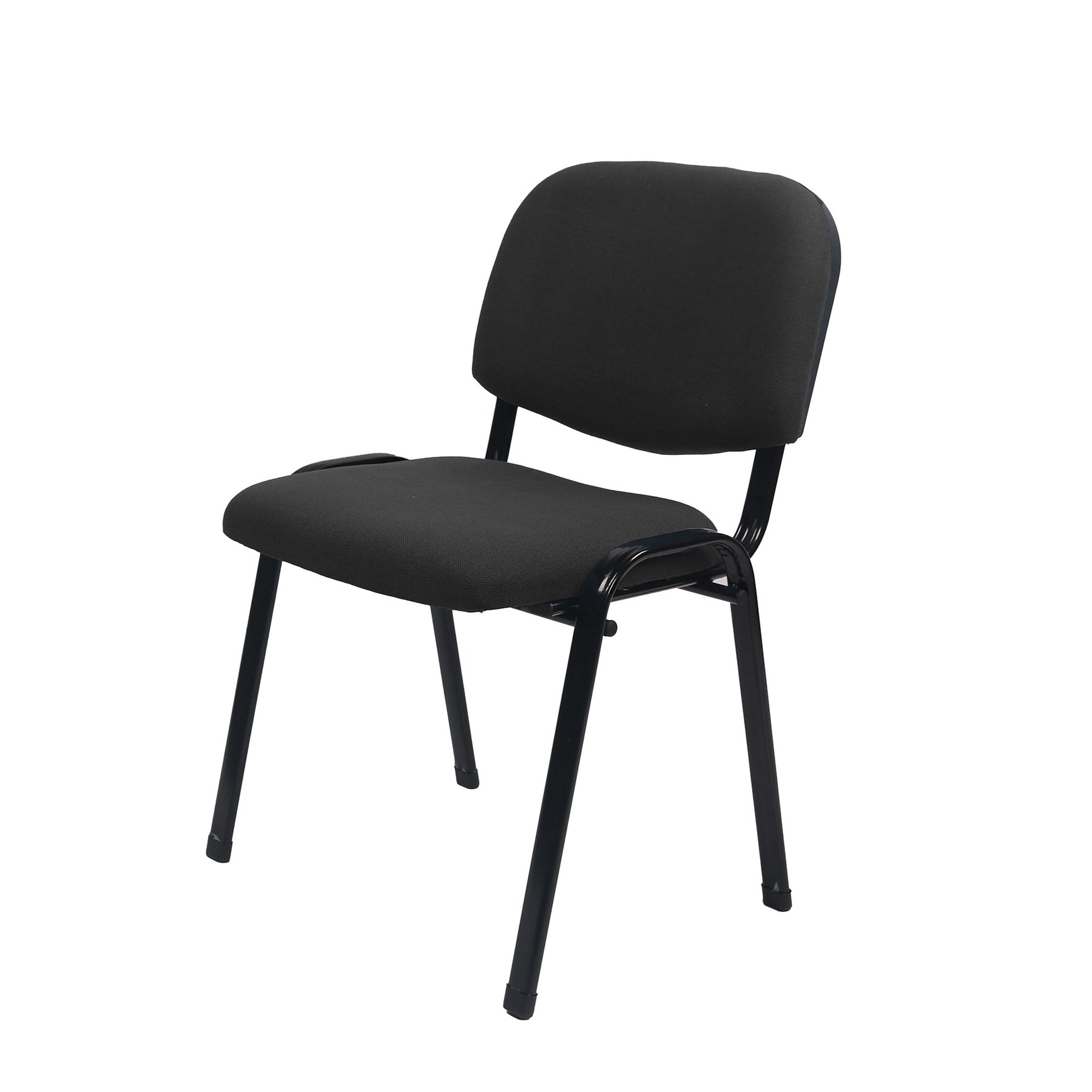 Посетителски стол Iso Iron Black, текстил, метална основа, до 120 kg, черен