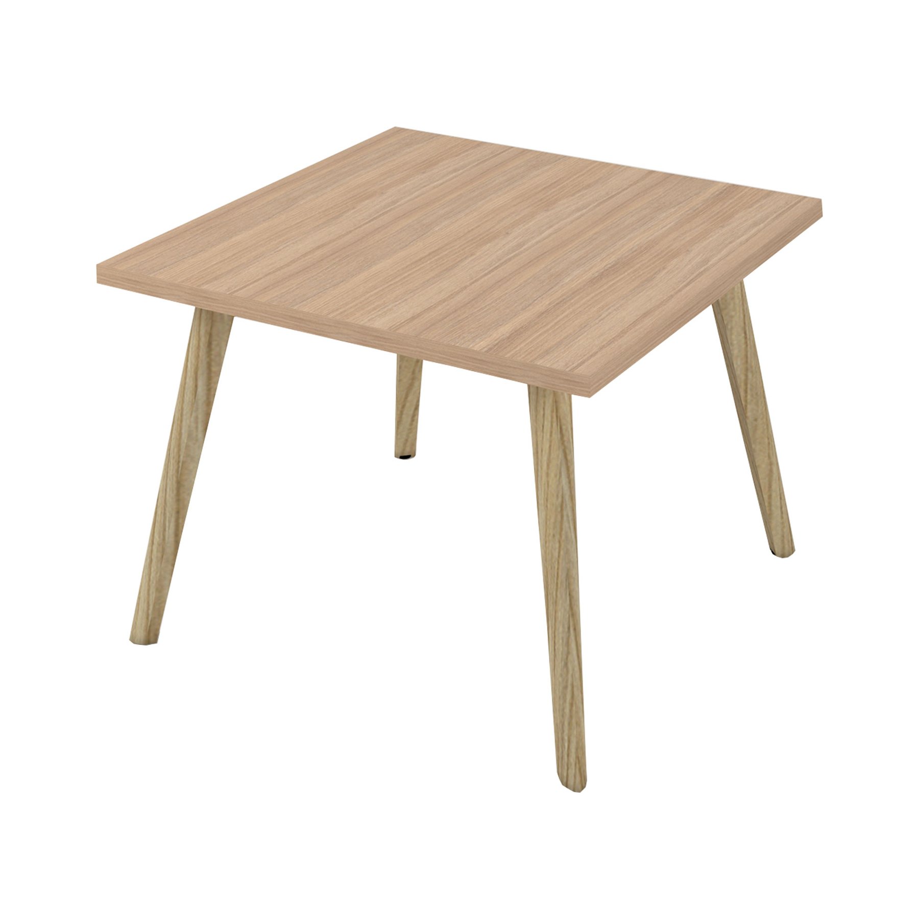 Ниска маса Narbutas Nova Wood, 700 x 700 х 480 mm, квадратен плот, ПДЧ, меламин кехлибарен дъб, дървени крака