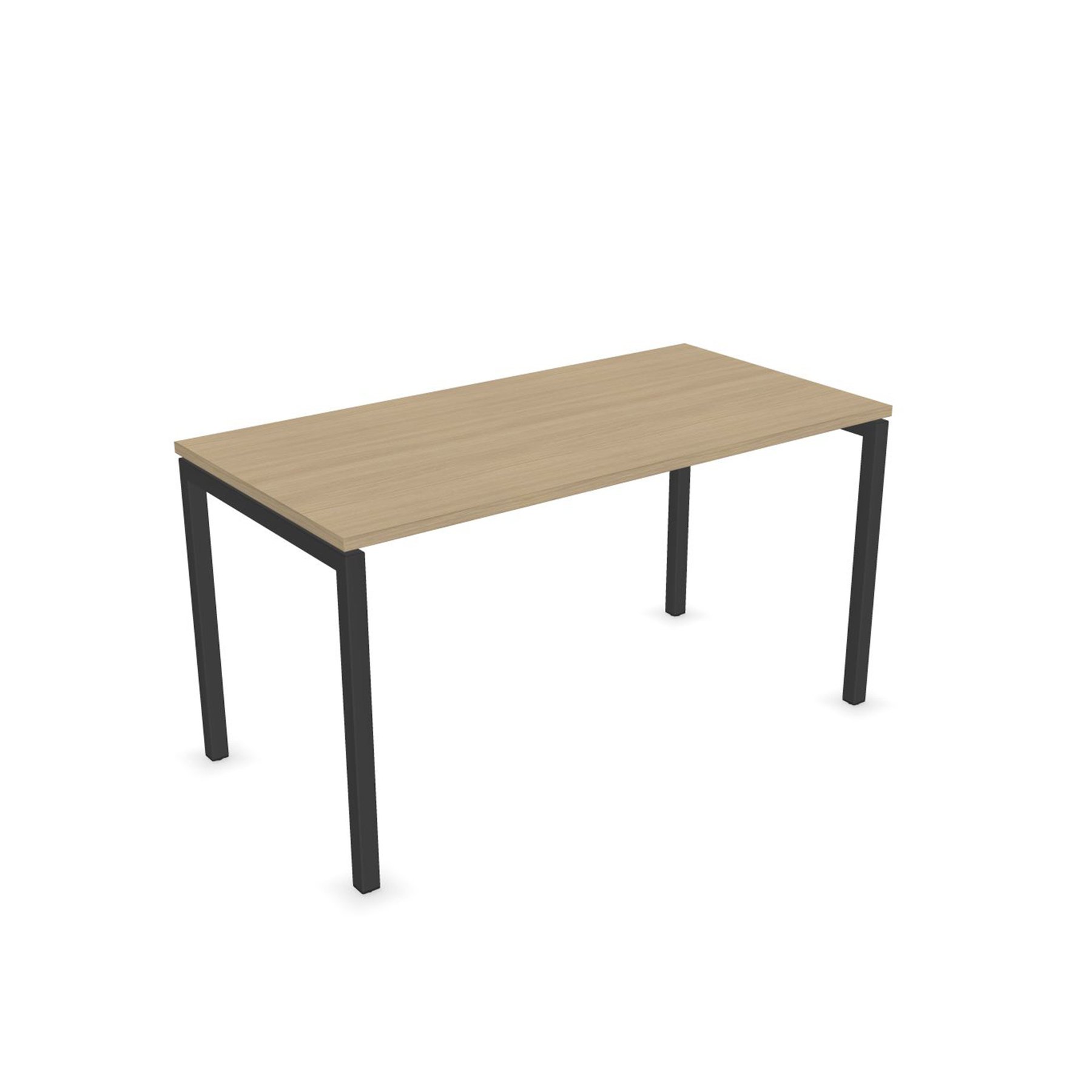 Бюро Narbutas Nova U, 1400 x 700 x 740 mm, меламин избелен дъб, тъмносив метал, крак тип U