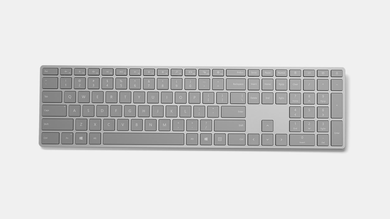 Microsoft 3YJ-00019 клавиатура Универсален Блутут QWERTY Английски Сив