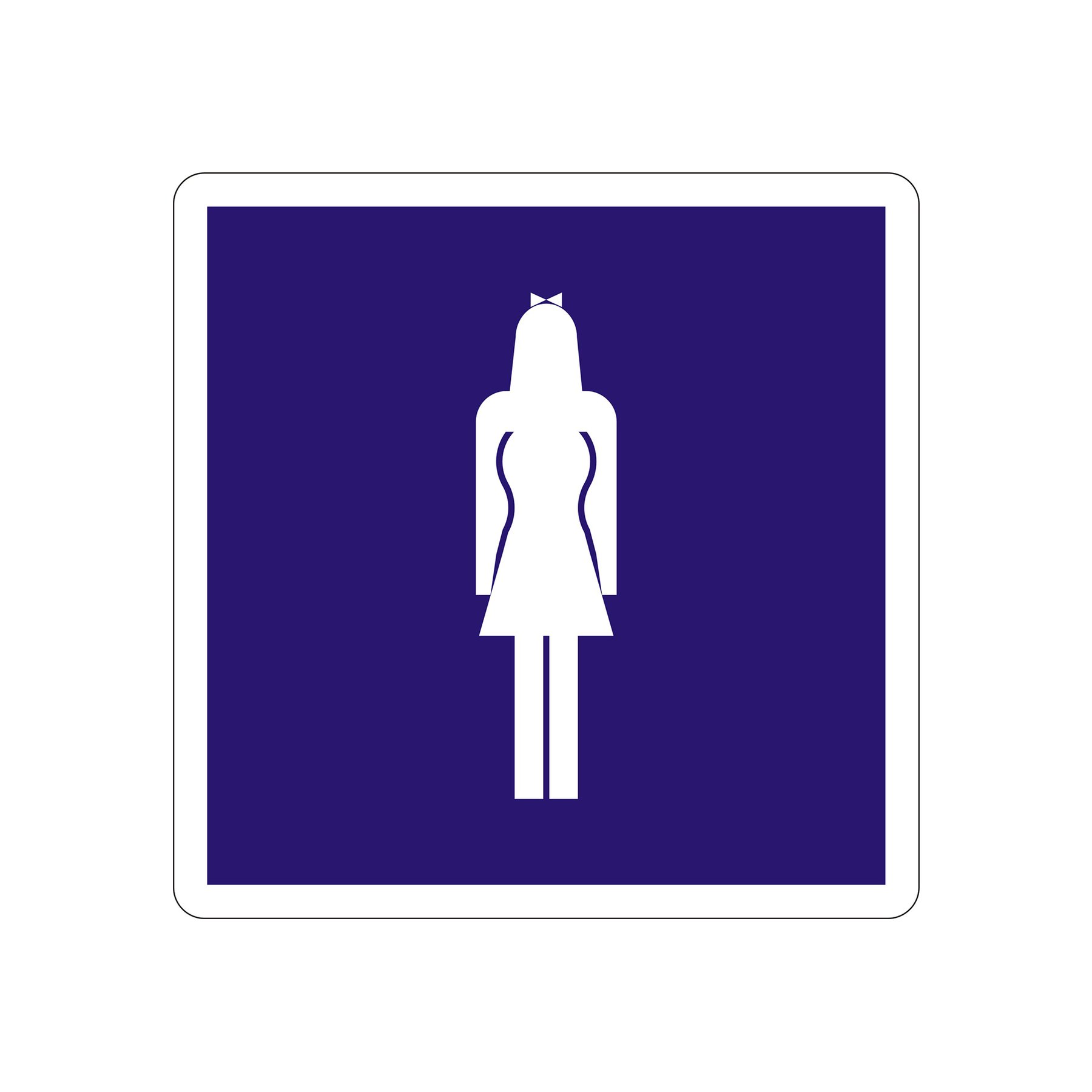 Office 1 Самозалепващ етикет, пиктограма „Жени“