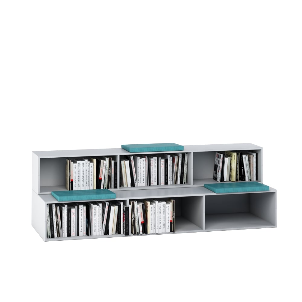 Етажерка RFG за сядане Frame, 2500 х 800 х 800 mm, ПДЧ 18 mm, бяла