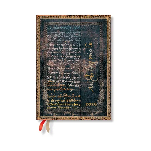 Paperblanks Планер Michelangelo, Midi, хоризонтален, твърда корица, 80 листа, за 2026 година