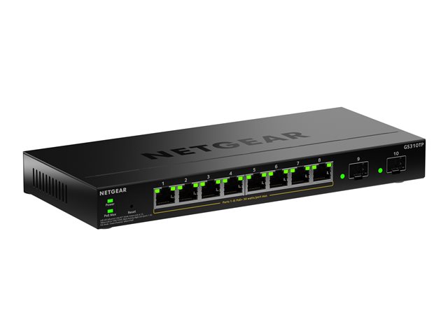 NETGEAR S350 Series 8-Port Gigabit Ethernet PoE+ Smart Managed Essentials Switch with 2 Dedicated SFP Ports