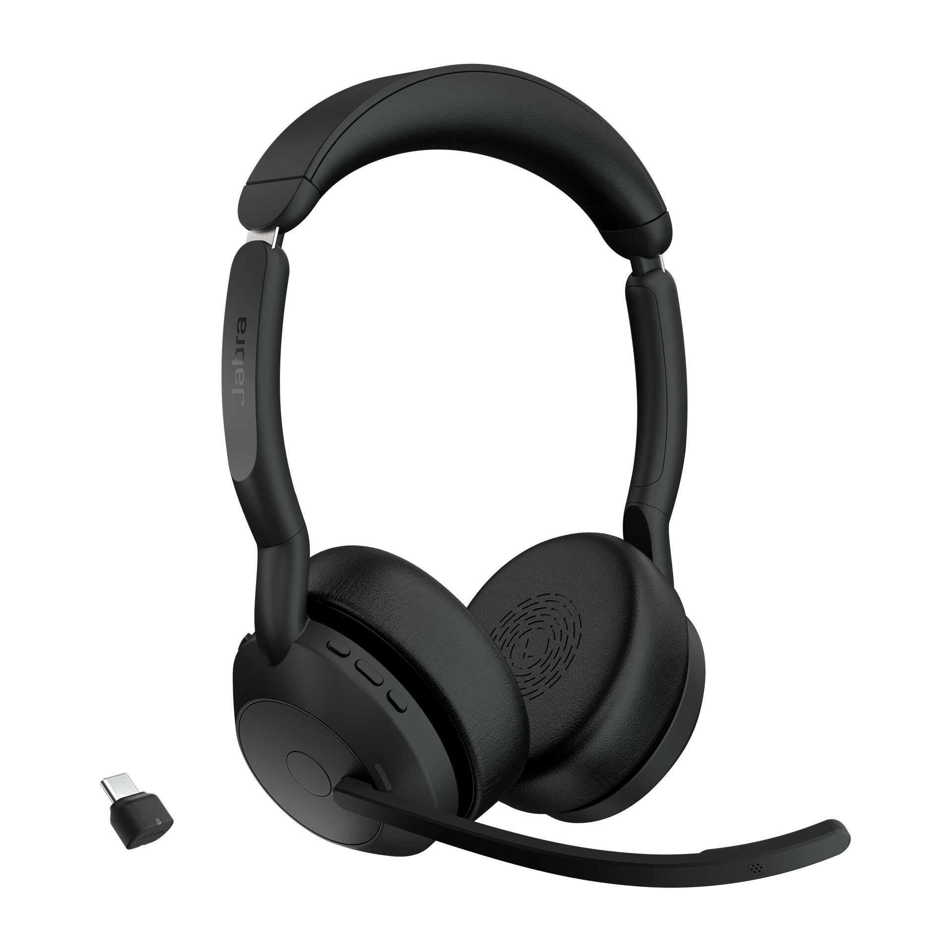 Jabra Evolve2 55 Слушалки Безжичен Лента за глава Офис/Център за обаждания UBS тип C Bluetooth Стойка за зареждане