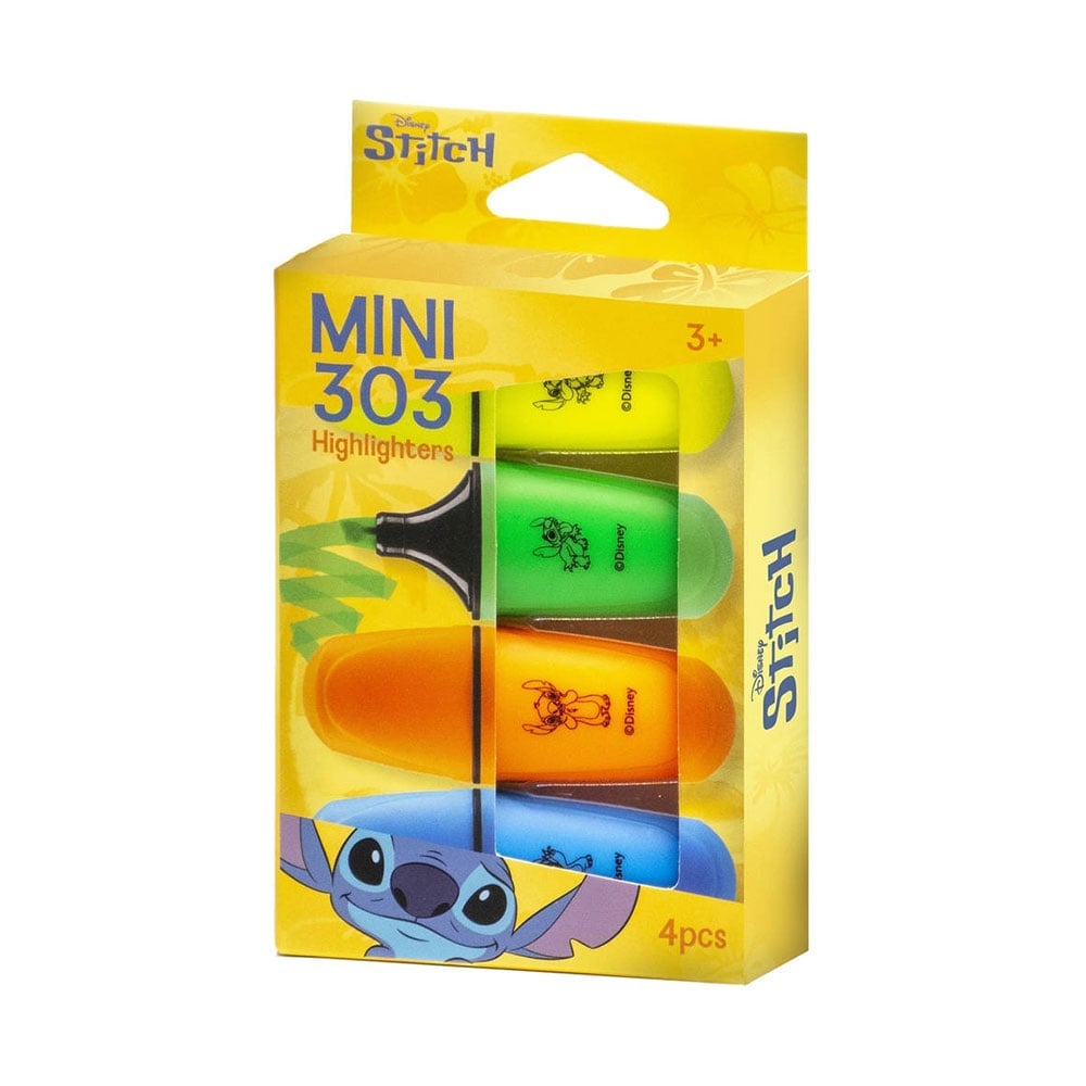 Текст маркер Best Buy 303 Mini, Стич, 4 пастелни цвята