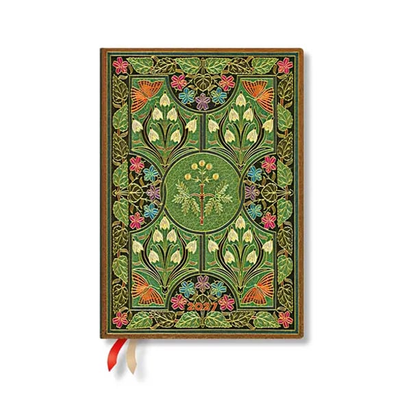 Paperblanks Планер Poetry in Bloom, Midi, Verso, твърда корица, 88 листа, за 2027 година