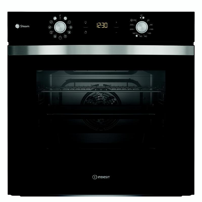 Фурна за вграждане Indesit IFWS 4841 JH BL*** , 71 , Push бутони , А+ , Водно почистване