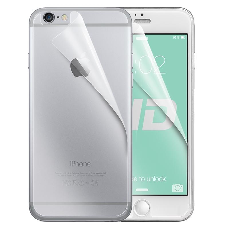 ScreenGuard Glossy Set - комплект защитни покрития за дисплея и задната част на iPhone 6 Plus, iPhone 6S Plus (прозрачни)