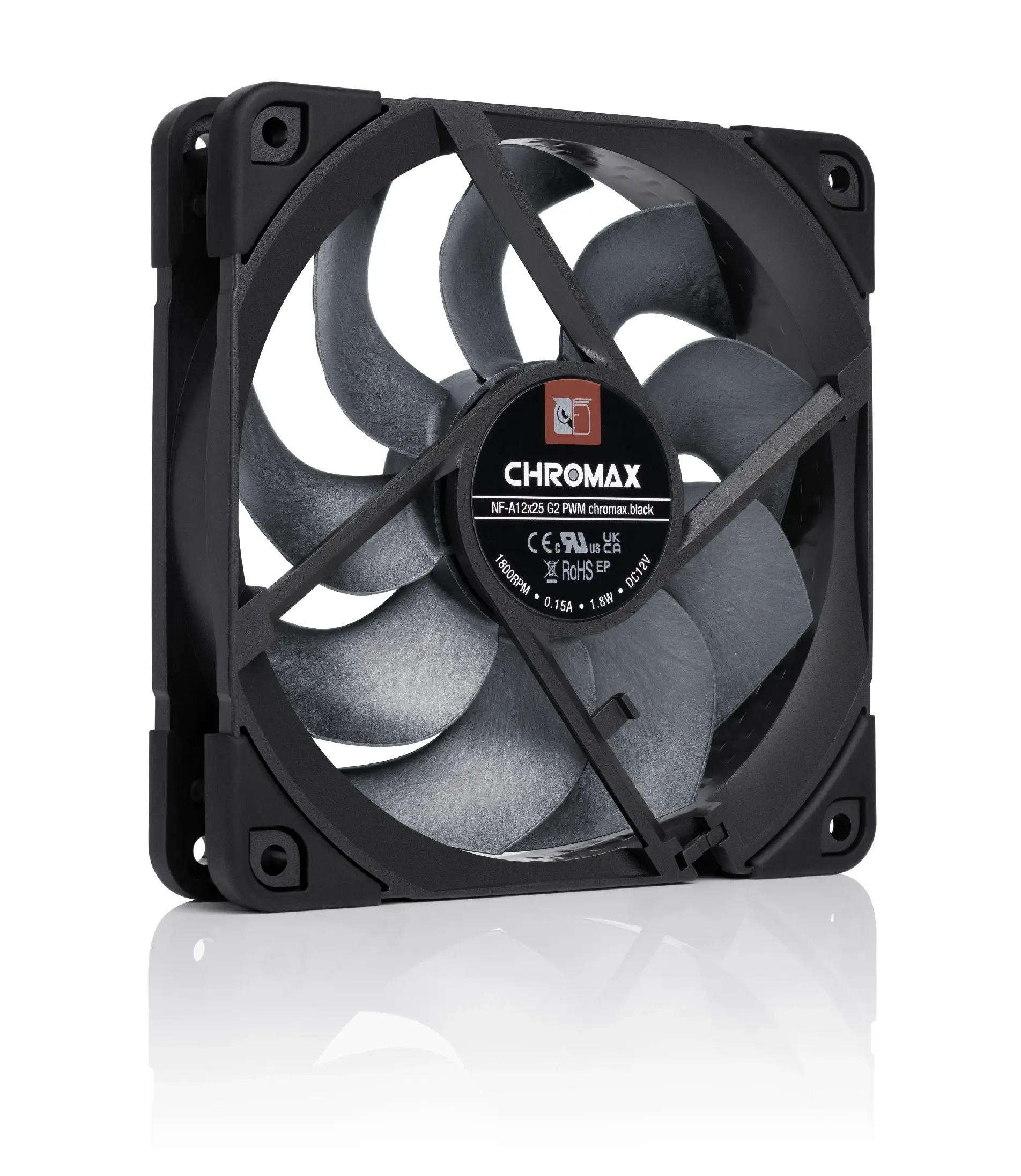 Вентилатор Noctua NF-A12x25 G2 PWM chromax.black, 120mm