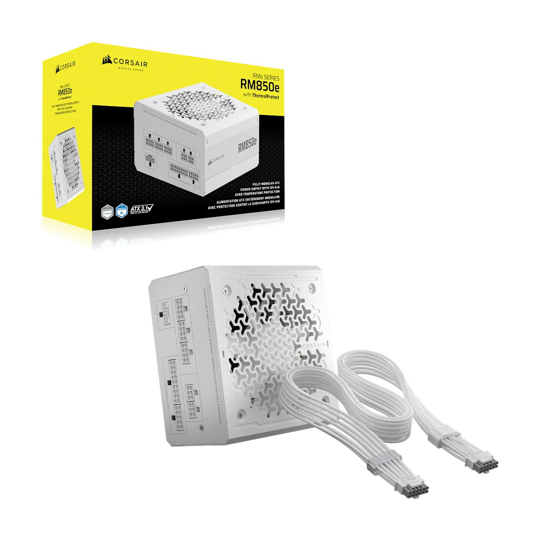 Corsair RM Series RM850e захранващ блок 850 W 24-pin ATX ATX Бяла