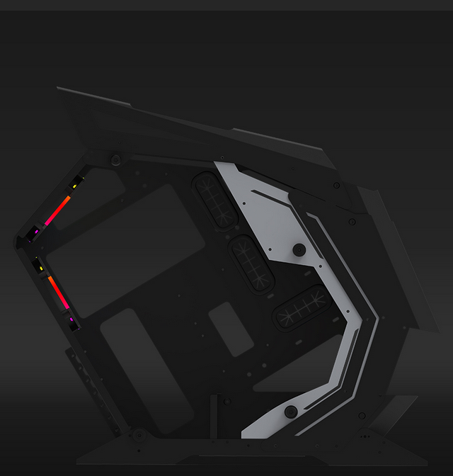 Кутия за компютър Aqirys Pollux Mid Tower Black, Tempered Glass (left & right side panel) 