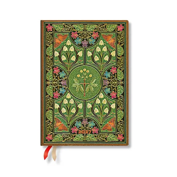 Paperblanks Планер Poetry in Bloom, Midi, вертикален, твърда корица, 88 листа, за 2027 година