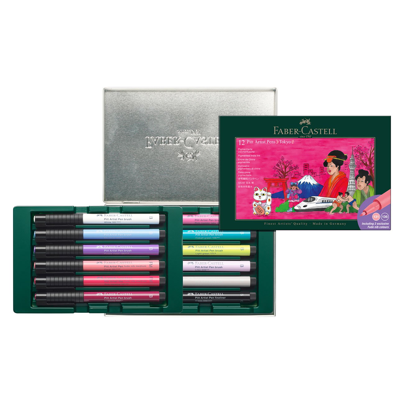 Faber-Castell Маркер Pitt Artist, Tokyo, 12 броя
