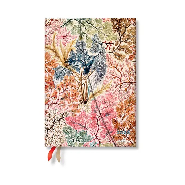 Paperblanks Планер Anemone, Midi, вертикален, твърда корица, 80 листа, за 2026 година