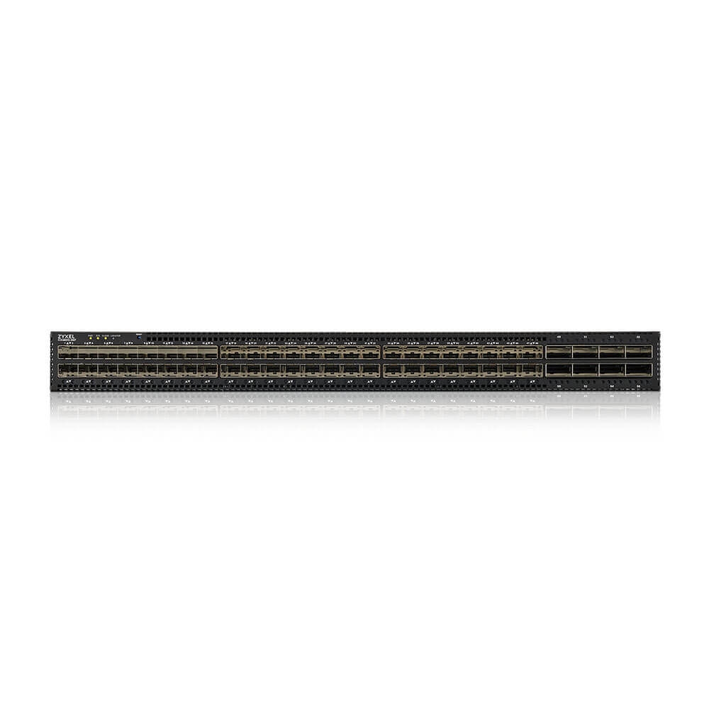 ZyXEL CX4800-56F, EU, 48-port 10/25G L3 Aggregation Fiber Switch with 8 100G Uplink (with 2 AC power supply)