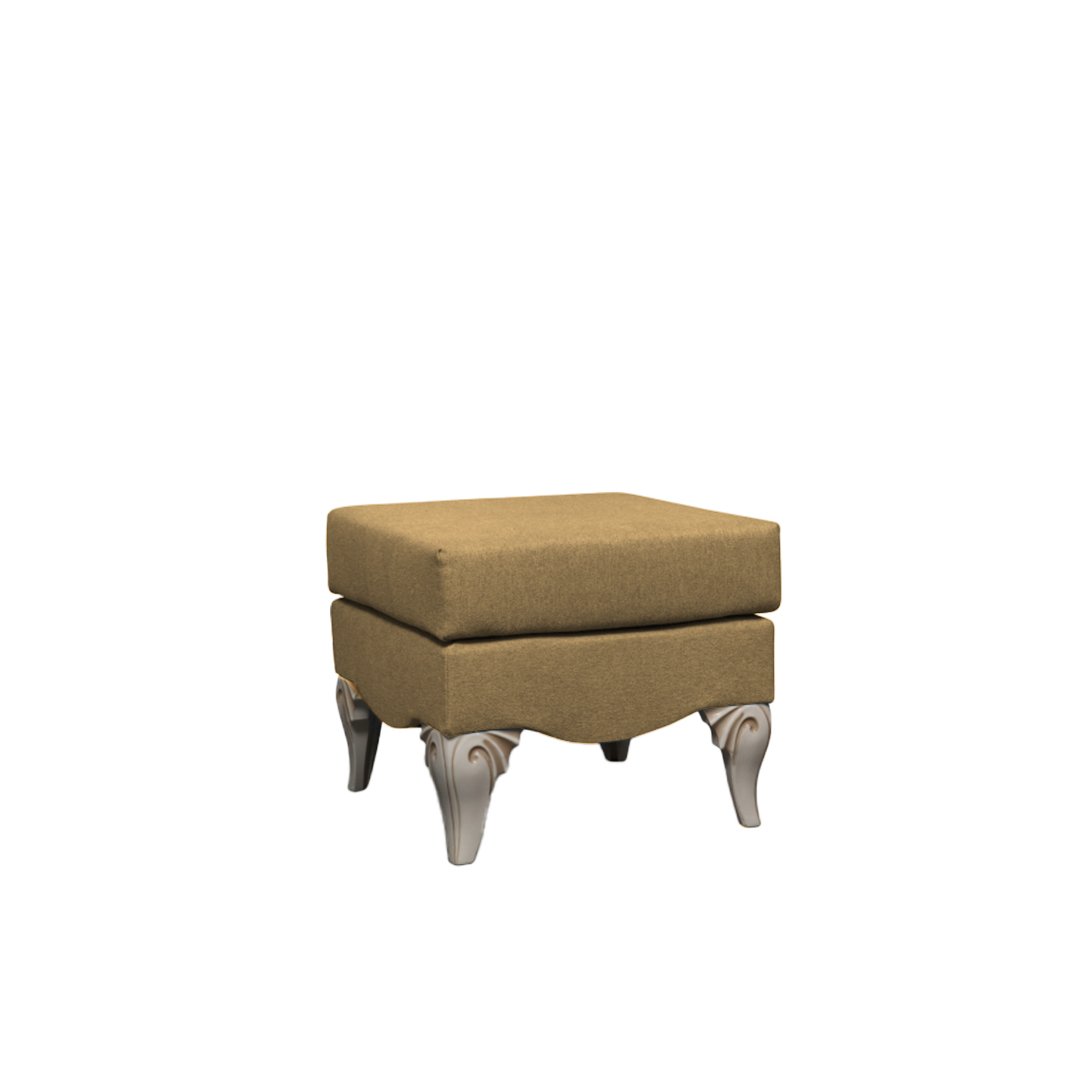 Табуретка Classic, правоъгълна, текстил, 500 х 500 х 420-440 mm, жълт