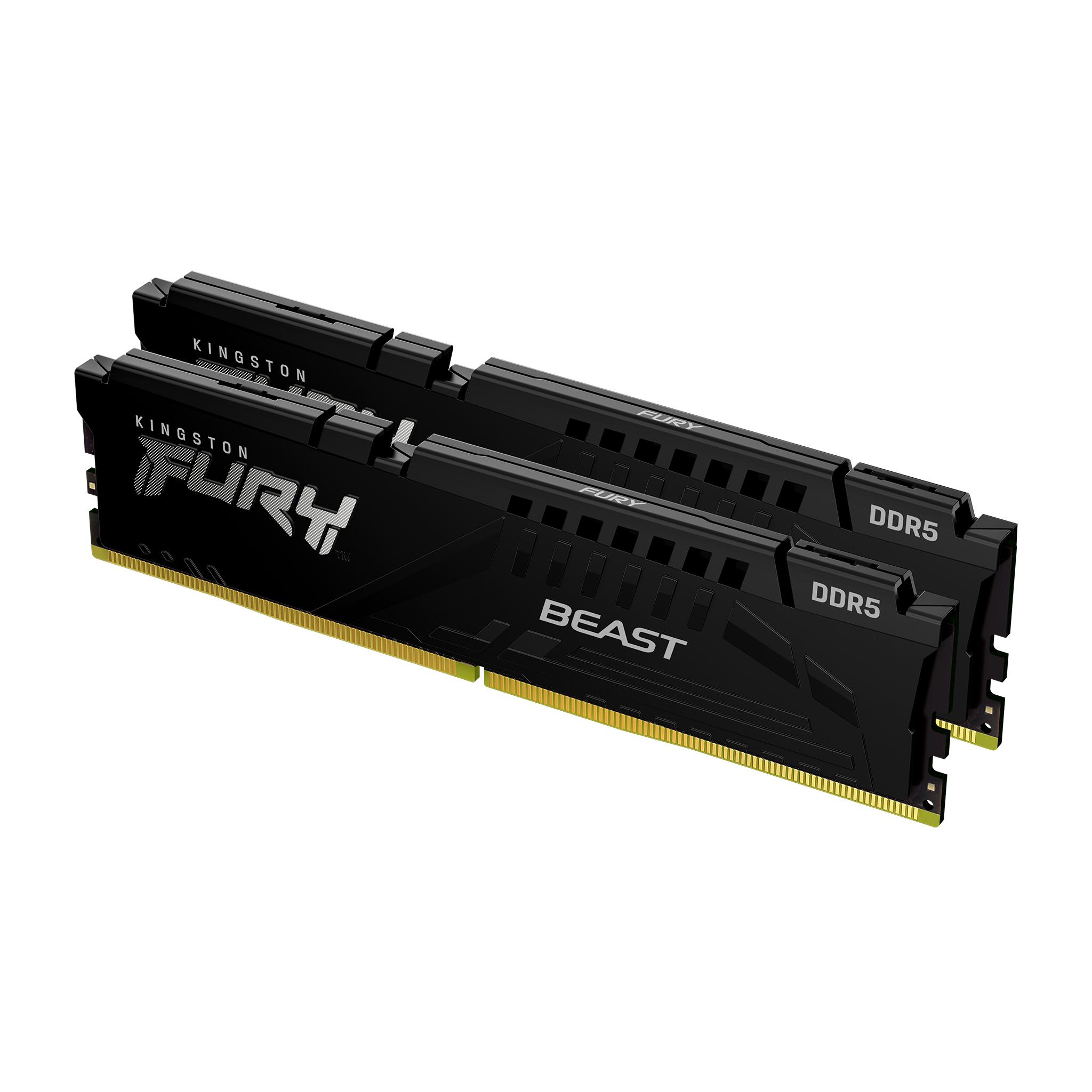 Памет Kingston FURY Beast Black 128GB(2x64GB) DDR5 5600MHz CL40 - AMD EXPO
