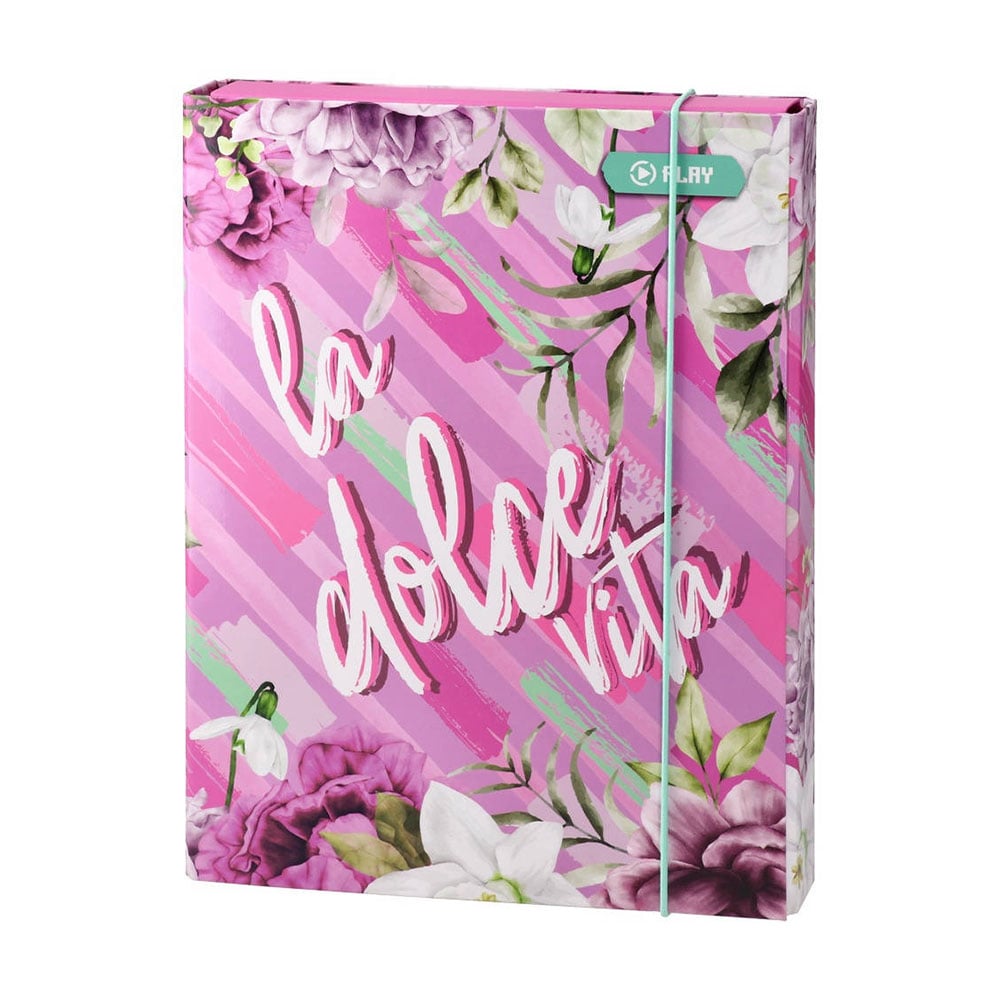 Папка Play Apex 40, с ластик, за момичета, 40 mm, асорти