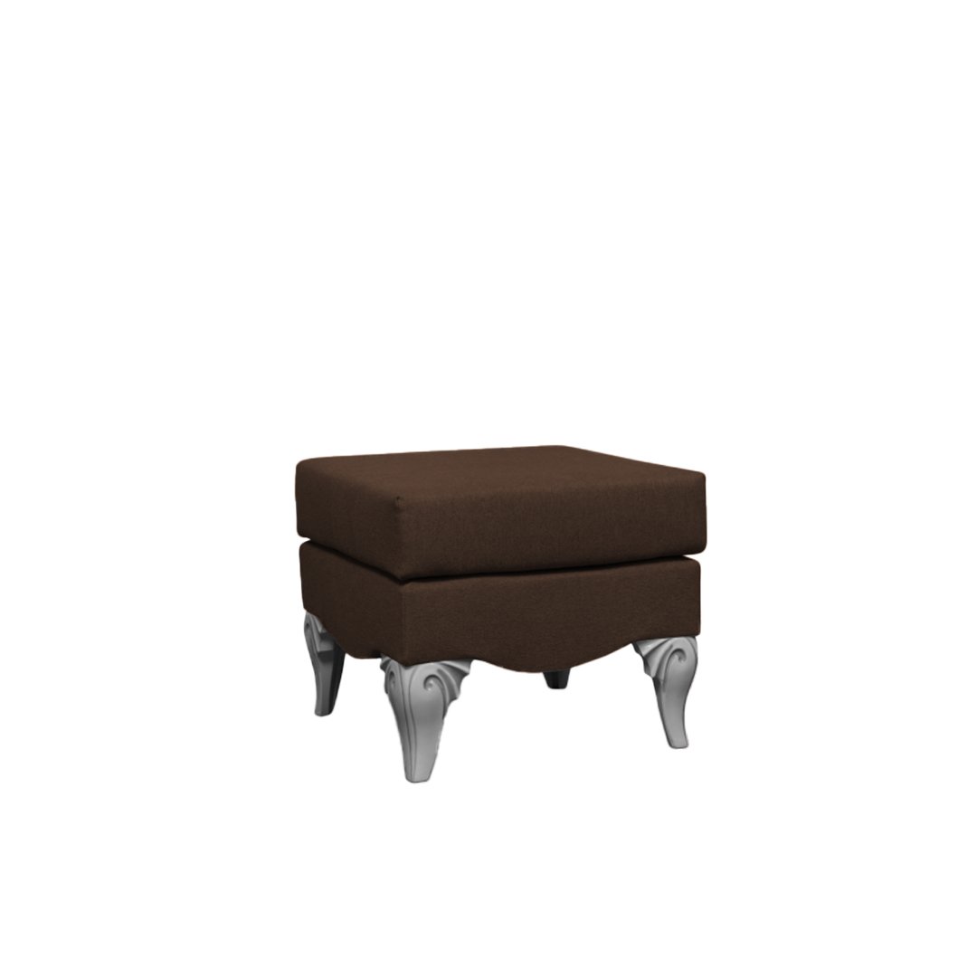 Табуретка Classic, правоъгълна, текстил, 500 х 500 х 420-440 mm, кафяв