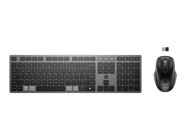 HP 725 Multi-Device Rechargeable Wireless Keyboard and Mouse Combo (BG)