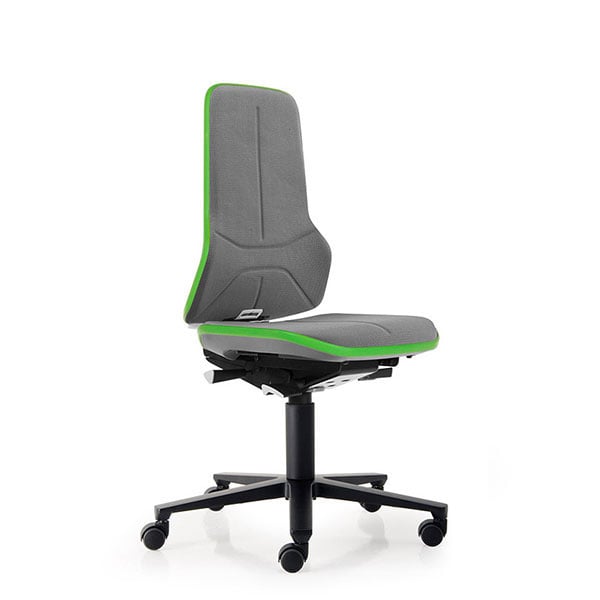 Ергономичен офис стол Bimos Neon 9573, Synchronous механизъм, до 120 kg, сив и зелен