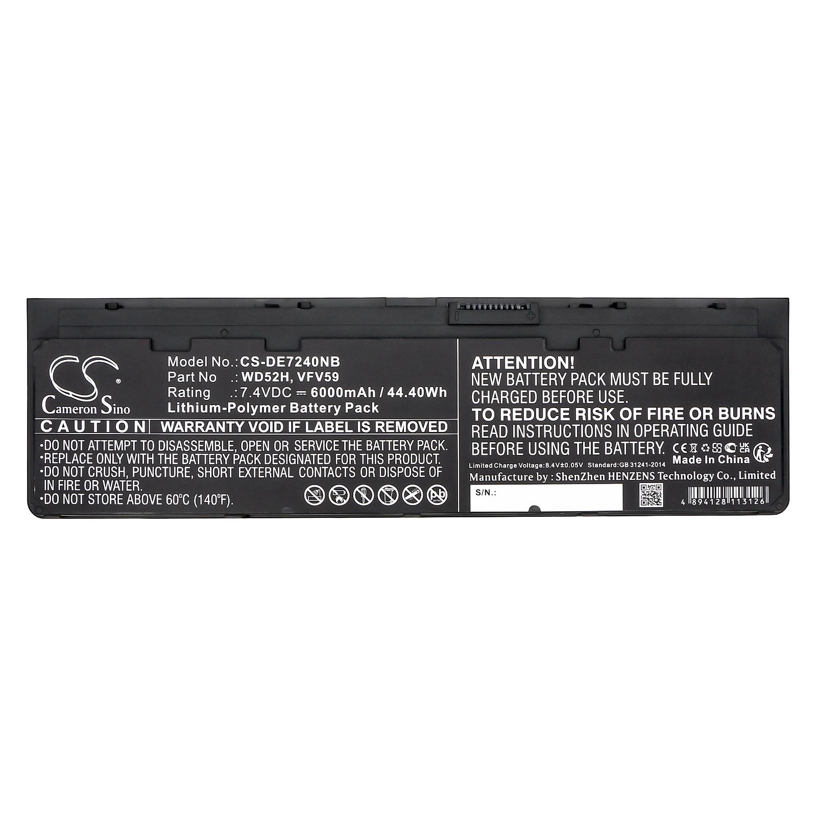Батерия  за лаптоп DELL Latitude E7240 E7250, Latitude 12 7000, 0J31N7  LiPo 7.4V 6000 mAh CAMERON SINO