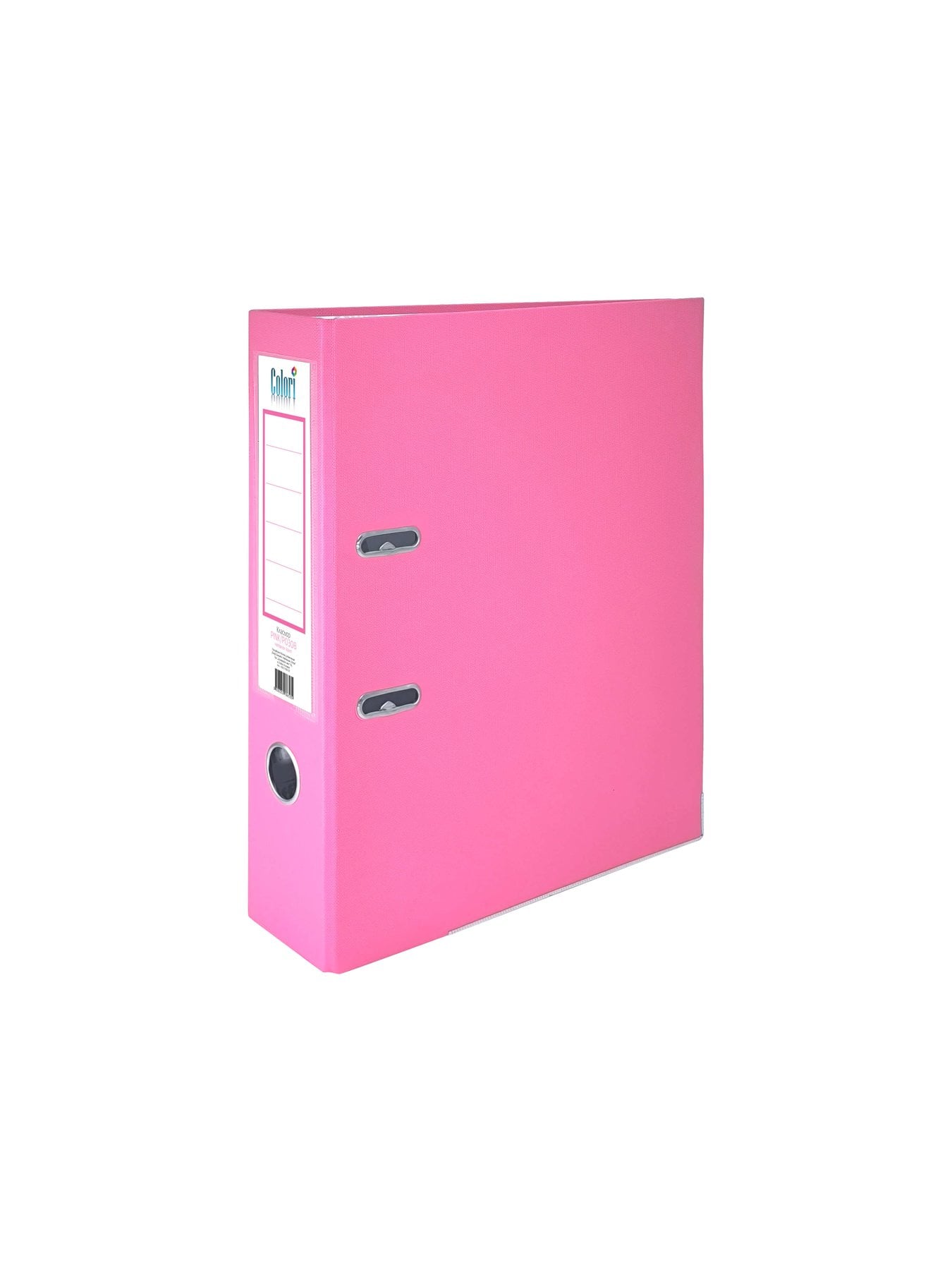 Colori Класьор, 8 cm, PP, с метален кант, несглобен, розов, 50 броя