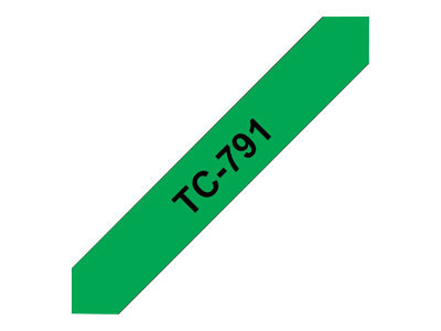 BROTHER P-Touch TC-791 black on green 9mm