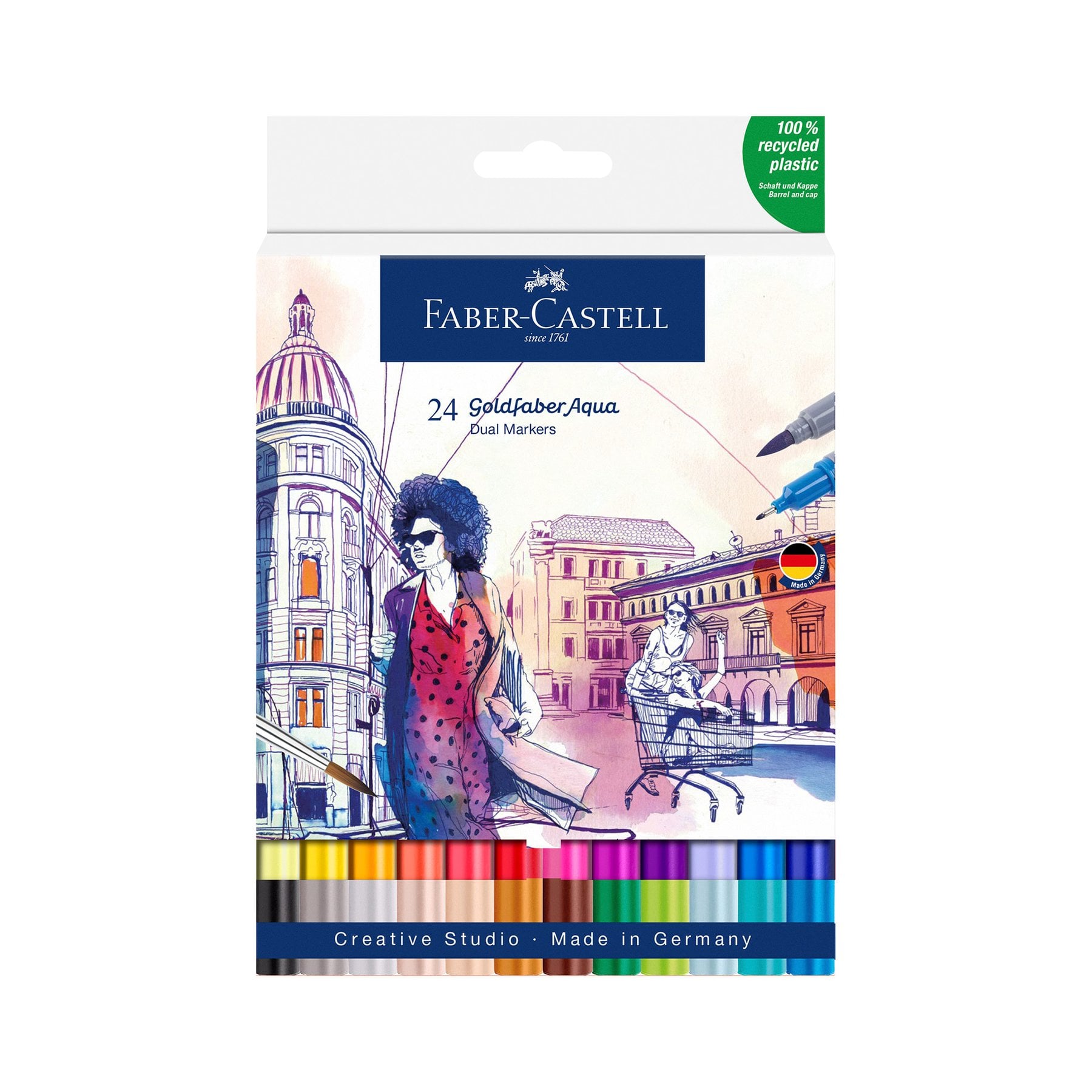 Faber-Castell Маркер Goldfaber Aqua Dual, 24 цвята