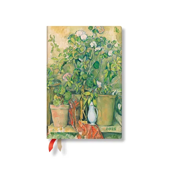 Paperblanks Планер Cezanne?s Terracotta, Mini, хоризонтален, твърда корица, 80 листа, за 2026 година