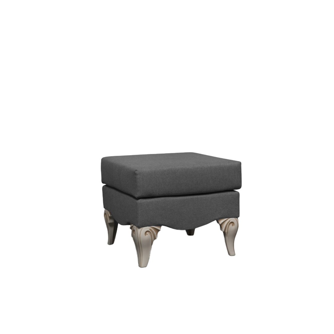Табуретка Classic, правоъгълна, текстил, 500 х 500 х 420-440 mm, сив