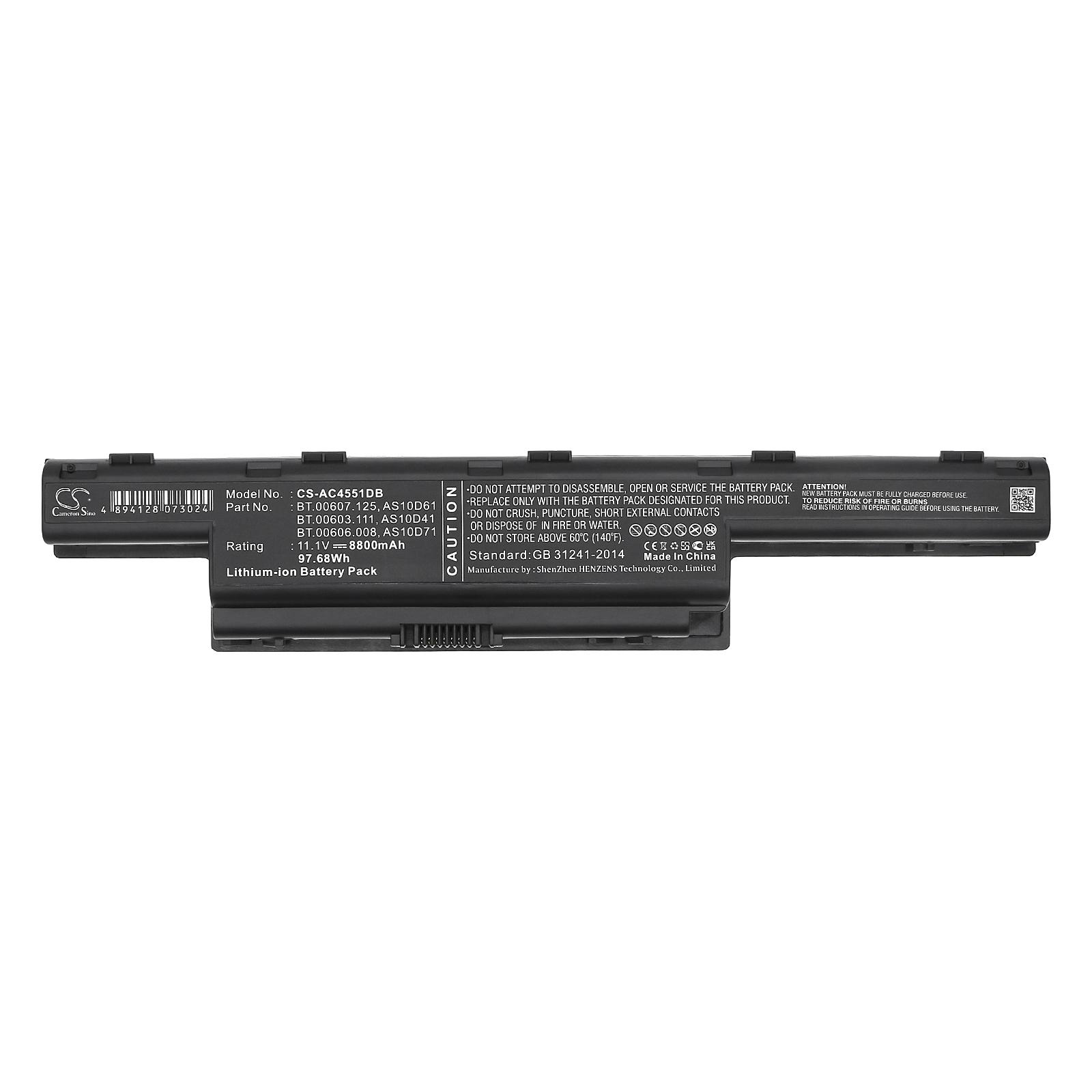 Батерия  за лаптоп CAMERON SINO, Acer Aspire AS10D31 5733 5741 5742 5742G 5750G E1-571, TravelMate 5740 5742, 11.1V, 8800mAh
