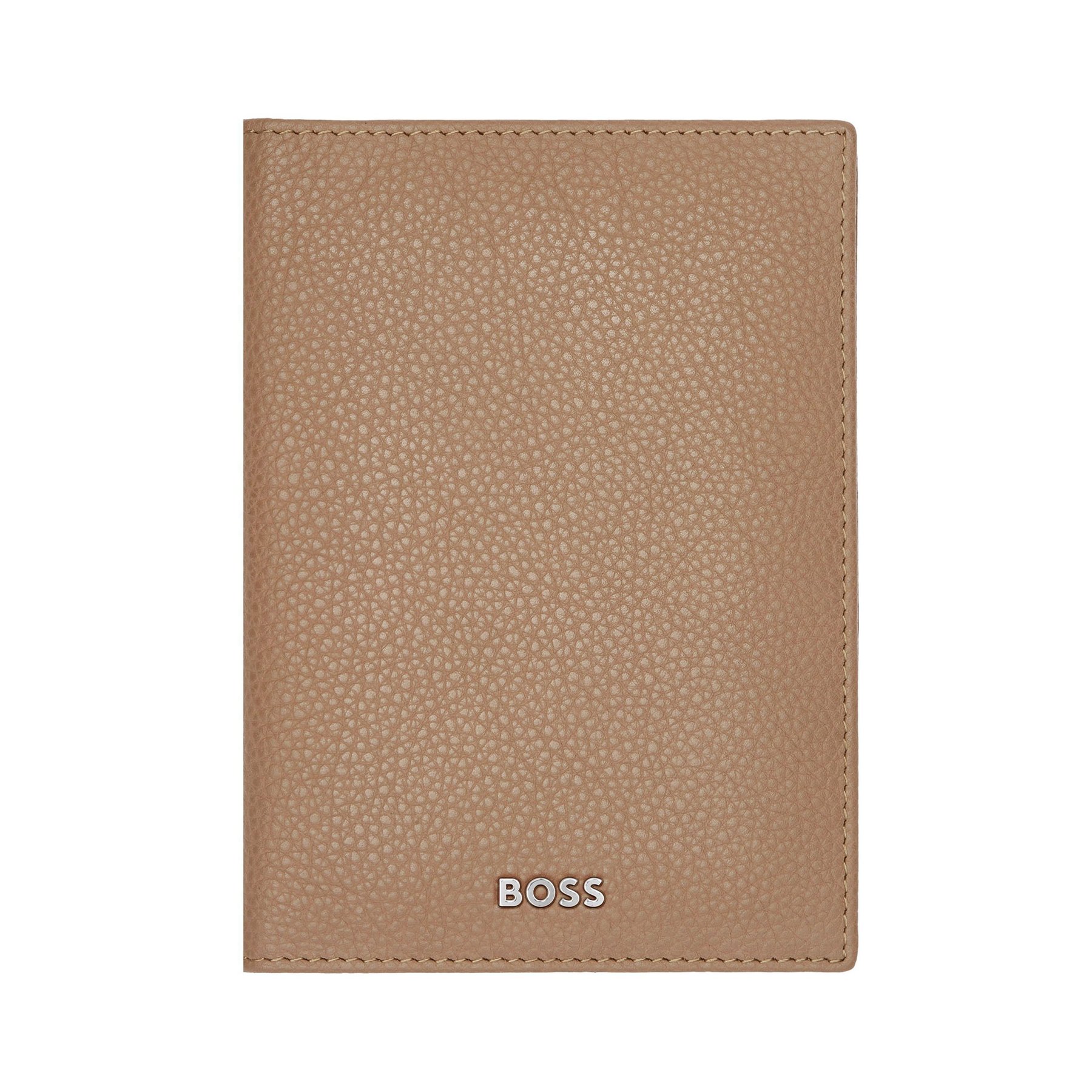Hugo Boss Калъф за паспорт Classic Grained, карамел