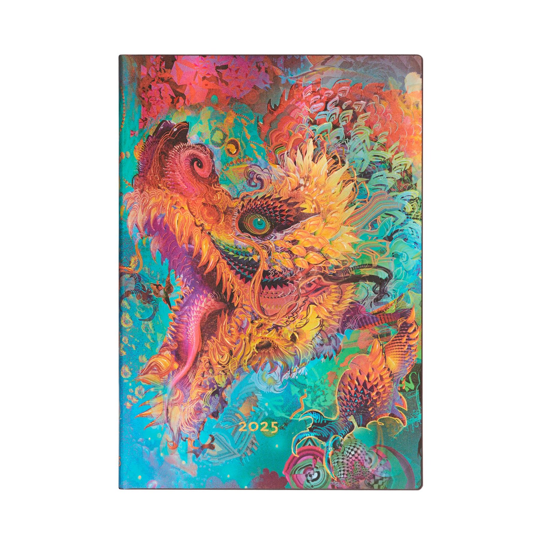 Paperblanks Планер Humming Dragon, Midi, хоризонтален, мека корица, 88 листа, за 2025 година