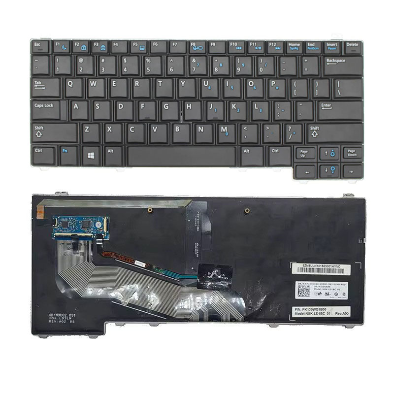 Клавиатура за лаптоп Dell Latitude E5440 Черна с Подсветка без Пойнтинг Стик