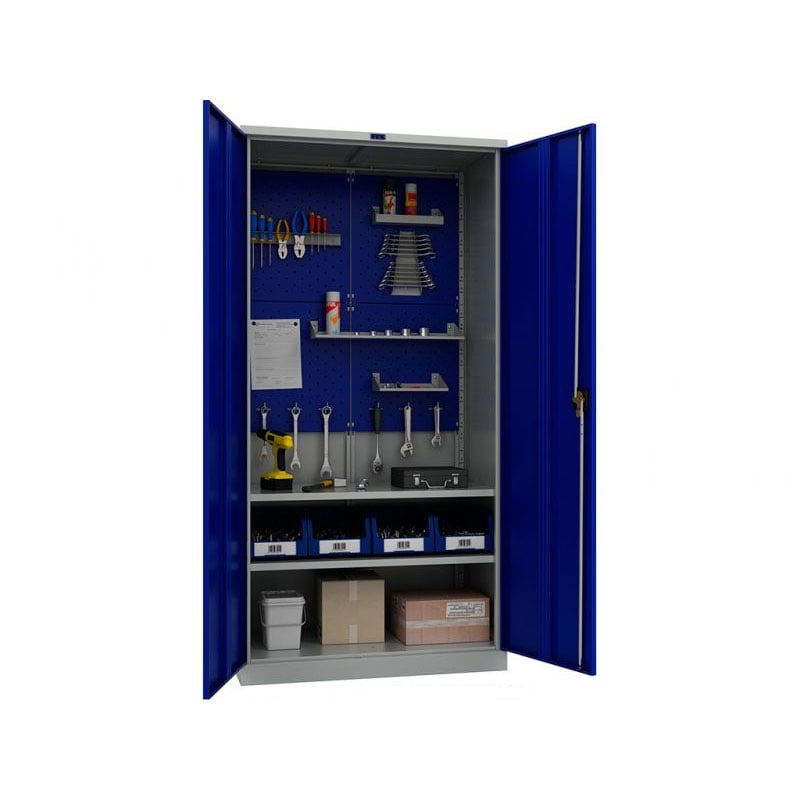 Шкаф за инструменти ТС1995 042000, метален, 950 х 500 х 1900 mm, синьо-сив