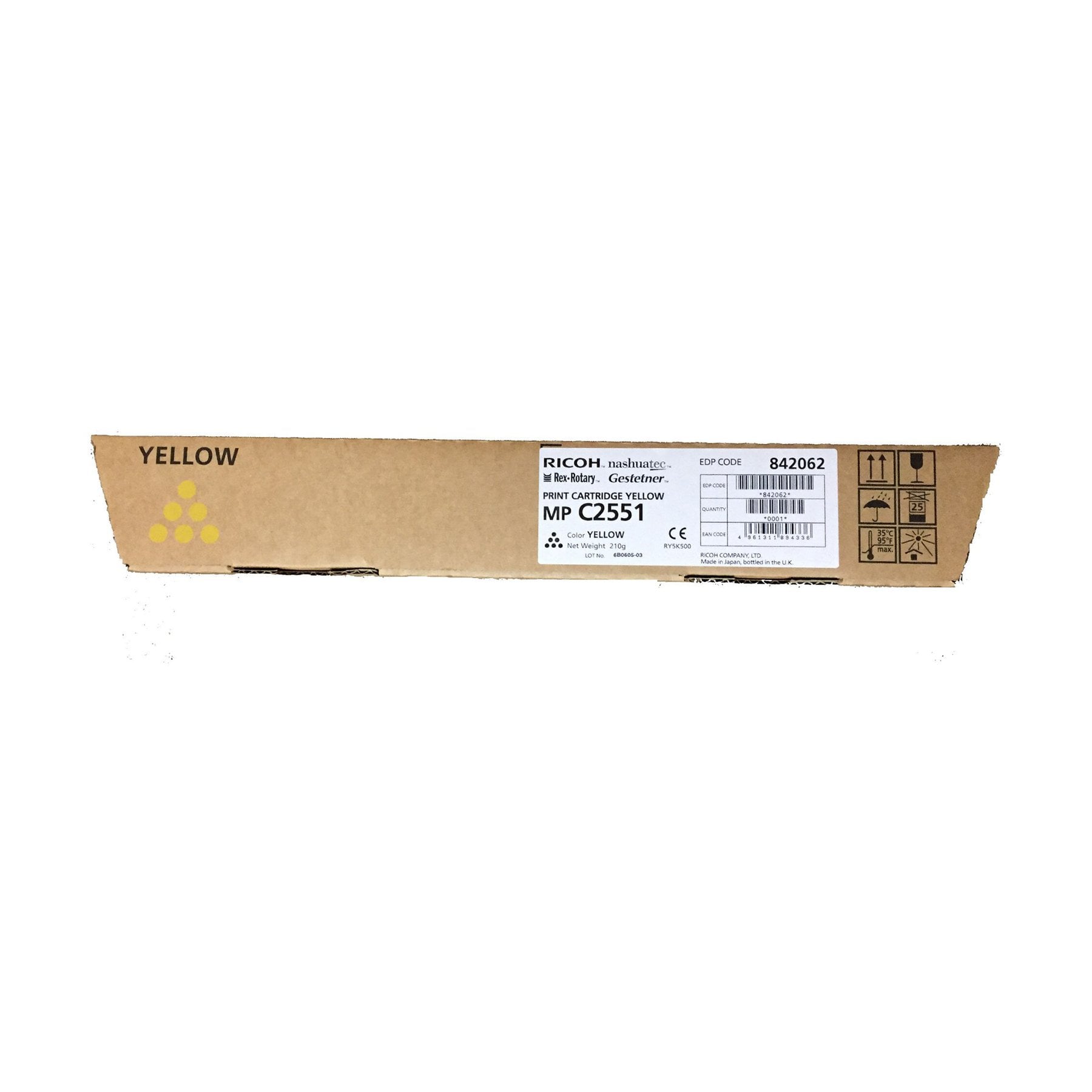 Оригинална тонер касета Ricoh MPC2051/2551, 9500 страници/5%, Yellow