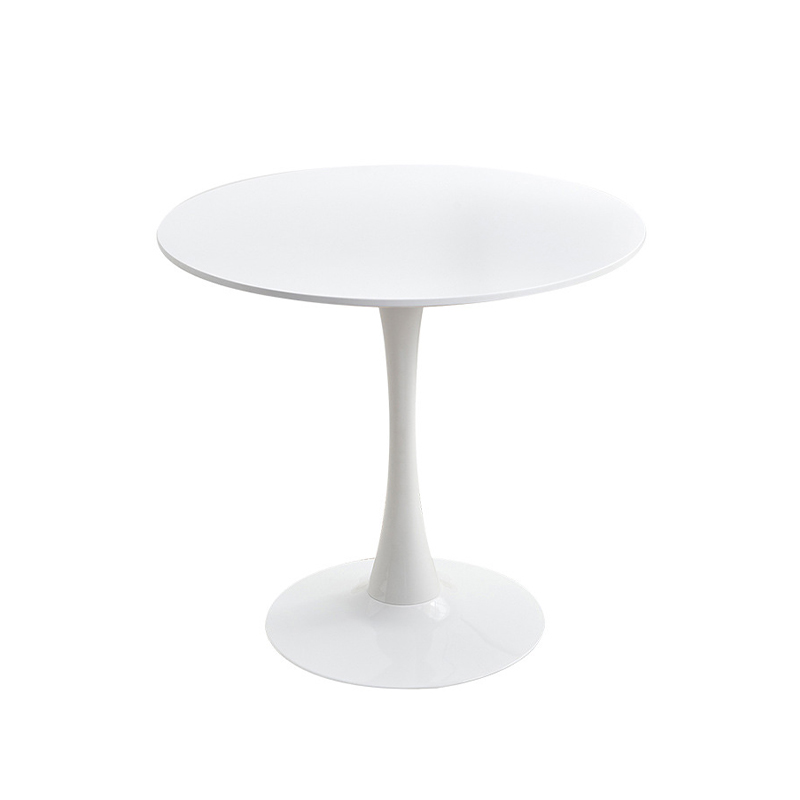 Маса RFG Vassy White, кръгла, диаметър 120 cm, MDF 25 mm, метална основа, бяла